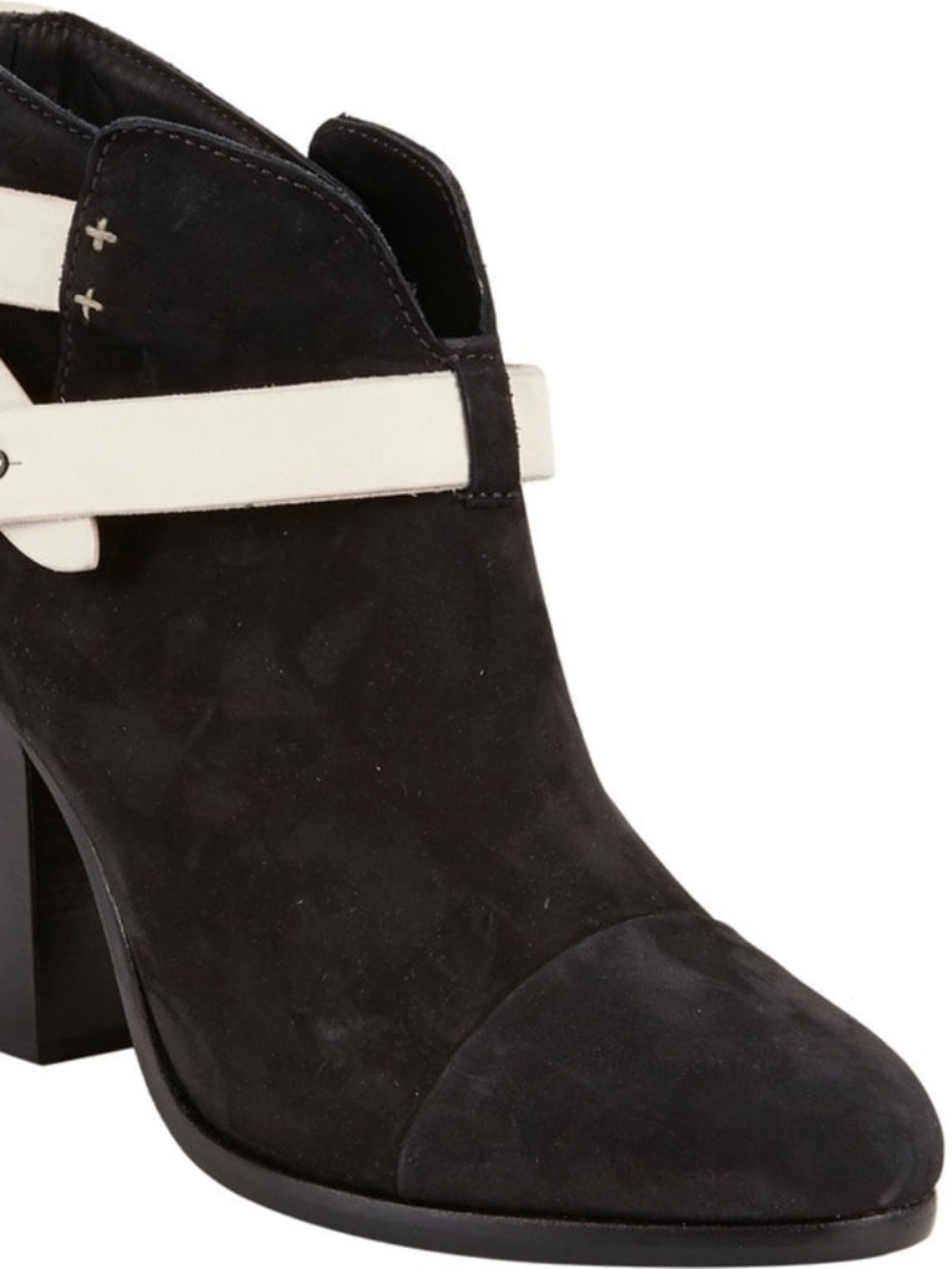 Rag & Bone New York Harrow Booties Black & White Size 39.5